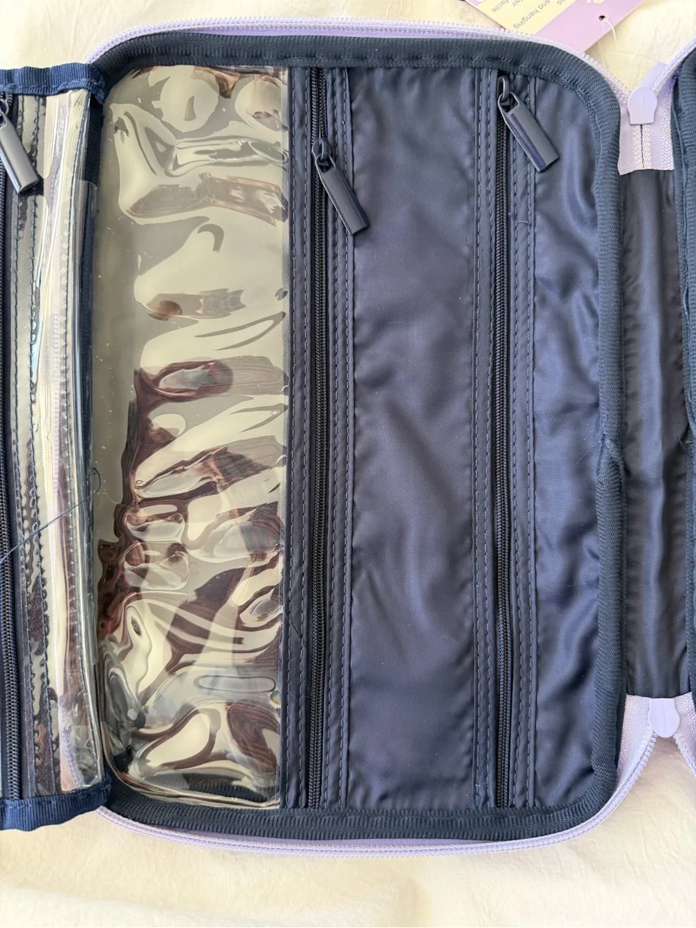 NWT Striped Cosmetic Bag